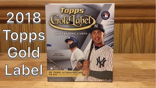 2018 Topps Gold Label  Hobby Box Opening [upl. by Isidor117]