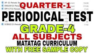 Periodical Test for Quarter1  MATATAG CURRICULUM [upl. by Naoj]