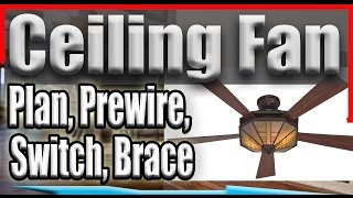 Ceiling Fan Installation Prewire and Brace Ceiling Fans [upl. by Terrill23]