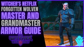 The Witcher 3 Netflix Forgotten Wolver Armor Mastercrafted And Grandmaster Armors Guide [upl. by Griz]