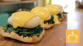 Silently Cooking  Eggs Florentine [upl. by Aonehc814]