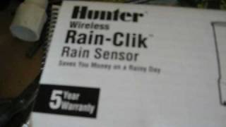 Hunter Wireless RainClik rain sensor [upl. by Eleumas]