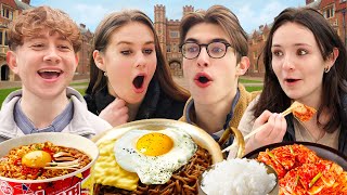 Cambridge Students Try Korean Instant Noodles for the First Time [upl. by Rodama200]