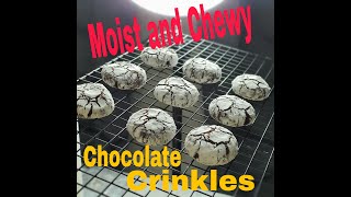 Moist and chewy chocolate crinkles V07 [upl. by Sapowith]