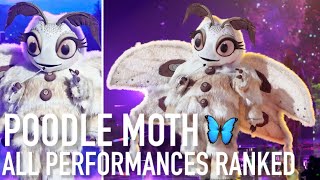 All Poodle Moth Performances Ranked The masked singer US [upl. by Charo188]