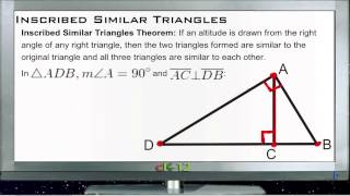 Inscribed Similar Triangles Lesson Basic Geometry Concepts [upl. by Ahsercul]