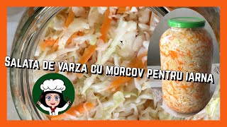 Salata de varza cu morcov la borcanConserve pentru iarnaPASSION [upl. by Liggett]