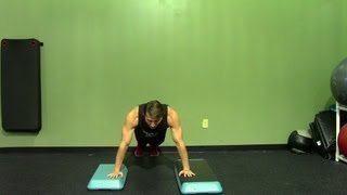 Box Jump Push Ups  HASfit Push Up Exercise Demonstration  Depth Jump Pushups  Plyometric Pushup [upl. by Enomal]