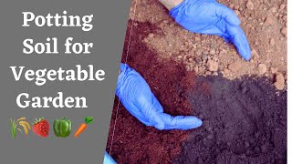 How to prepare Potting soil for vegetable container Perfect Potting mix for vegetable garden [upl. by Nivrag]