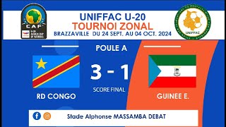 RDCONGO vs GUINEE EQ UNIFFAC TOURNOI ZONAL U20 [upl. by Benson734]