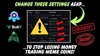 Best Settings For Meme Coin Trading Bots  Works for BullX Photon Autosnipe And Telegram Bots [upl. by Ilenay]