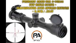 Primary Arms SLx 416x44 FFP Rifle Scope  Illuminated ACSS Apollo Reticle  65CR  224V OVERVIEW [upl. by Sansen873]