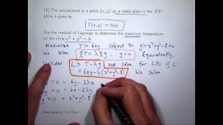 Lagrange multipliers an example [upl. by Alel]