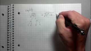 Simplifying Radicals  Best Explanation [upl. by Enyt]