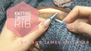 Knitting Twisted Rib  A Tutorial On How To Knit Ktbl and Ptbl 2019 [upl. by Augustus]