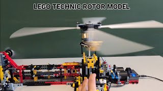 LEGO Technic Helicopter Rotor Model with realistic blade flapping [upl. by Magas]