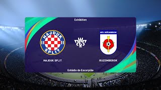 HNK Hajduk Split vs MFK Ružomberok 15082024 UEFA Europa Conference League PES 2021 [upl. by Mercy]