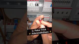 ⚡️Aderendhülsen 🙋🏾‍♂️Elektriker Trick❗️ elektrik handwerk elektriker elektro strom diy [upl. by Pastelki]