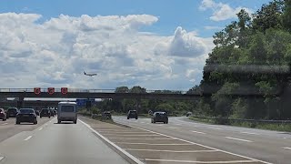 a drive from Oberursel to Frankfurt Airport viewpoint over Highway A5amp A661 PLEASE LIKEampSUBSCRIBE [upl. by Mur]