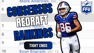 Consensus Redraft Rankings Tight Ends [upl. by Hadlee]