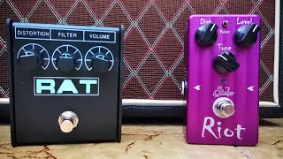 Proco Rat 2 Distortion VS Suhr Riot Distortion [upl. by Mikiso]