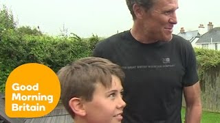 James Cracknell And Son Croyde On Their Sea Rescue  Good Morning Britain [upl. by Ahsekram]