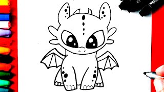 COME DISEGNARE SDENTO DI DRAGON TREINER [upl. by Aicaca]