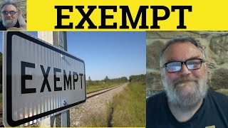 🔵 Exempt Meaning  Exemption Definition  Exempt Examples  GRE Vocabulary  Exempt Exemption [upl. by Drofyar]