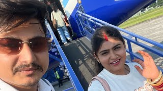 Back to home by Flight  first experience  saajansoni vlog ✈️✈️✈️ [upl. by Behre905]