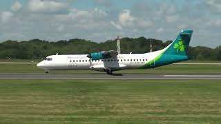 Aer Lingus Regional ATR72600 EIHDK Take Off Manchester EGCC [upl. by Kcirad39]