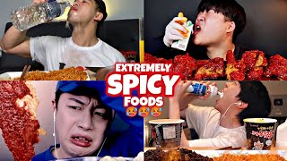 EXTREME SPICY FOODS VS MUKBANGERS🌶️🥵🔥 [upl. by Weasner]