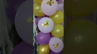 Ballon decoration at home ideas for birthday 🎊 [upl. by Atteroc423]