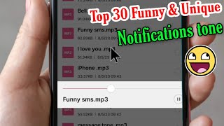 Top 30 funny notifications sounds  unique notifications tone [upl. by Oinimreh160]