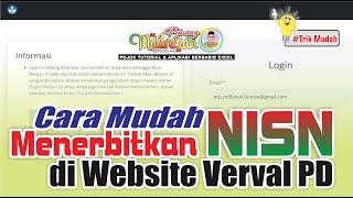 Cara Cepat Menerbitkan NISN di Website Verval PD [upl. by Iruyas623]