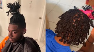 High top locs to full head locs🗣️ mini vlog [upl. by Gnart186]