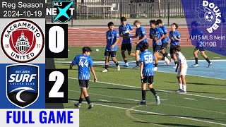 Sacramento United 10B 02 Bay Area Surf 10B  MLS Next U15  20241019  FG [upl. by Emelun396]