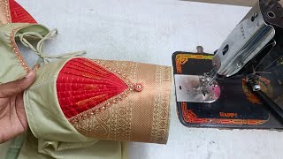 Trending puff sleeve design cutting and stitching for blouse latest popular sleeve design [upl. by Baillie]