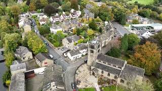 Bingley town centre Bradford drone video at 50 Metres high 4K [upl. by Ful677]