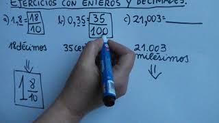 Clase 4 Decimos centesimos y milesimos La fraccion decimal [upl. by Atiuqan360]