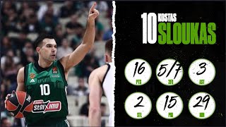 Panathinaikos  Zalgiris 7371 Kostas Sloukas 16 points 3 Assist [upl. by Elam]