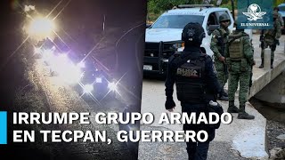 Captan irrupción de grupo armado en Tecpan Guerrero registran enfrentamientos y bloqueos [upl. by Galloway]