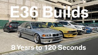 BMW E36 318i Build  Our Summary from 8 Years to 2 Minutes [upl. by Ardnatal]