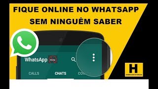 COMO FICAR ONLINE NO WHATSAPP SEM NINGUÉM SABERAPP NOVO [upl. by Rema]