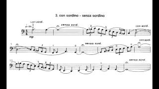 Sofia Gubaidulina  Cello Preludes No 3 Con Sordino  Senza Sordino [upl. by Vada591]