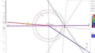 C22D3  Réfraction  Construction de Huygens pour les milieux isotropes  Geogebra [upl. by Gwenette]