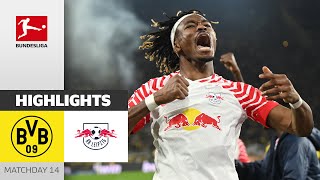 Borussia Dortmund  RB Leipzig 23  Highlights  Matchday 14 –Bundesliga 202324 [upl. by Christophe]