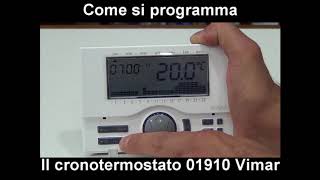 Come si Programma il cronotermostato Vimar 01910 Pillola N78 di Materiale Elettrico 01910 vimar [upl. by Aihsak]