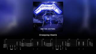 Metallica  Creeping Death Guitar Backing Track with Tabs [upl. by Ojyram]