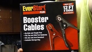 EVERSTART 12 FOOT BOOSTER CABLES REVIEW walmartcom says there 799 [upl. by Hugon69]