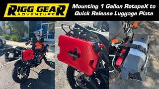 How to Install a RotopaX 1G onto Nelson Rigg Quick Release Plates with Hurricane Saddlebags RGQRP [upl. by Alexandrina]